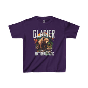 Glacier National Park Grizzly Kids Heavy Cotton Tee