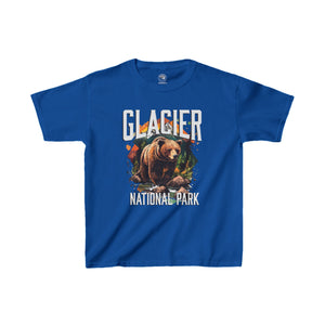 Glacier National Park Grizzly Kids Heavy Cotton Tee