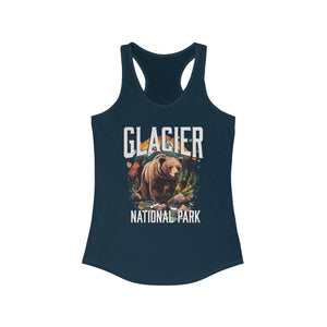 Glacier National Park Grizzly Women's Ideal Racerback Tank