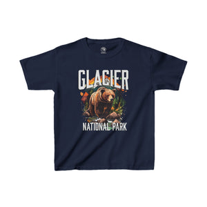 Glacier National Park Grizzly Kids Heavy Cotton Tee