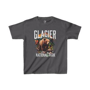 Glacier National Park Grizzly Kids Heavy Cotton Tee
