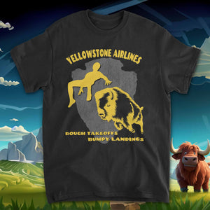 Yellowstone Airlines T-Shirt in Black