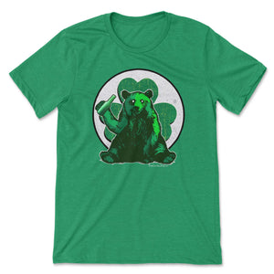 Green Bear T-Shirt T-Shirt Printify Heather Kelly L