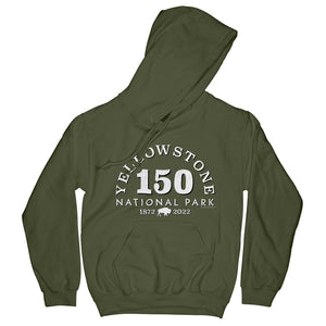 Yellowstone 150th Anniversary Hoodie Hoodie Printify Military Green S