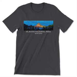 Glacier National Park T-Shirt T-Shirt Printify Dark Grey L