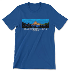 Glacier National Park T-Shirt T-Shirt Printify True Royal S