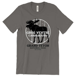 Gros Ventre Campground Moose T-Shirt Printify Asphalt S