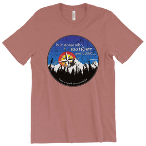 But some who wander are lost... T-Shirt Printify Heather Mauve S