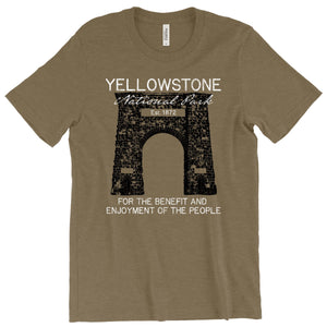 Yellowstone's Roosevelt Arch T-Shirt Printify Heather Olive S