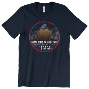 Grand Teton: Home Range of 399 T-Shirt Printify Navy S