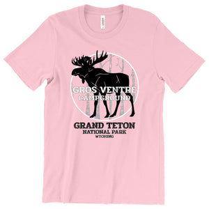 Gros Ventre Campground Moose T-Shirt Printify Pink S
