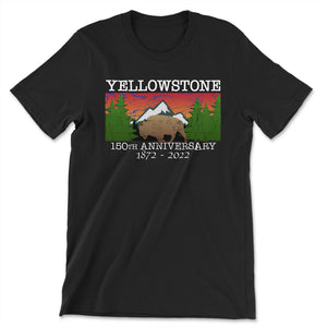 Yellowstone 150th Anniversary T-Shirt T-Shirt Printify Black S