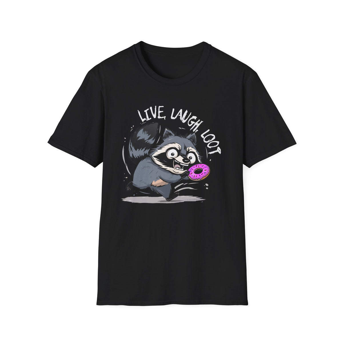 Live, Laugh, Loot Raccoon T-Shirt