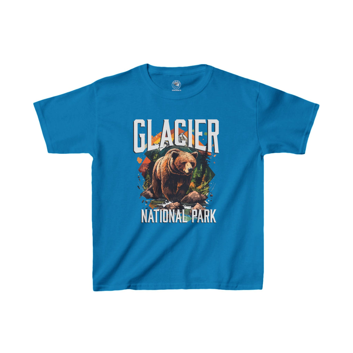Glacier National Park Grizzly Kids Heavy Cotton Tee