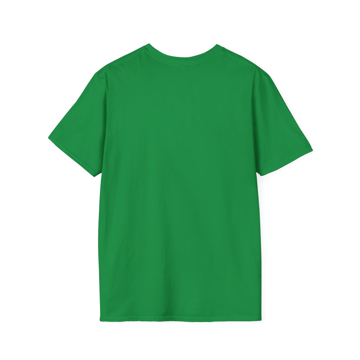 This is the back of the shirt. It's green and blank.