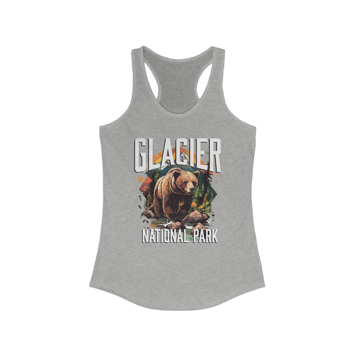 Glacier National Park Grizzly Women's Ideal Racerback Tank