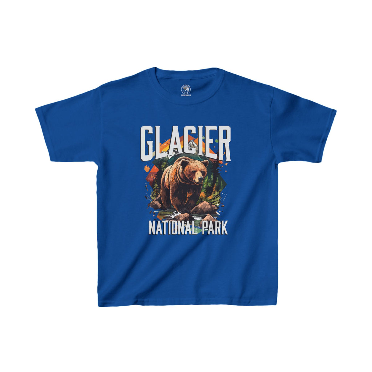 Glacier National Park Grizzly Kids Heavy Cotton Tee