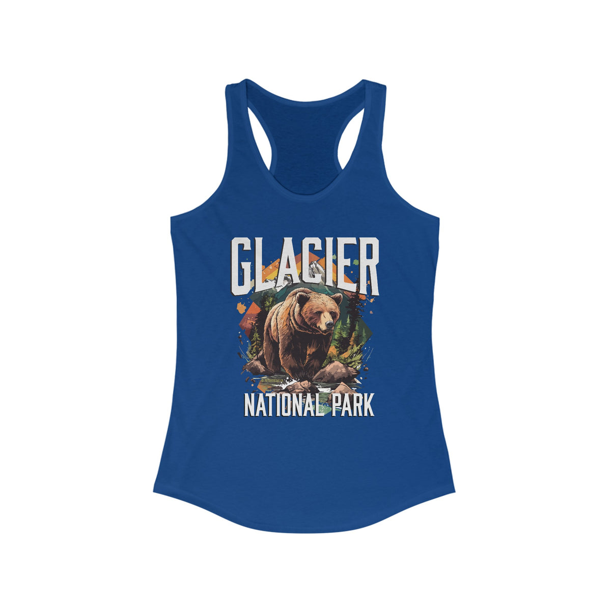 Glacier National Park Grizzly Women's Ideal Racerback Tank