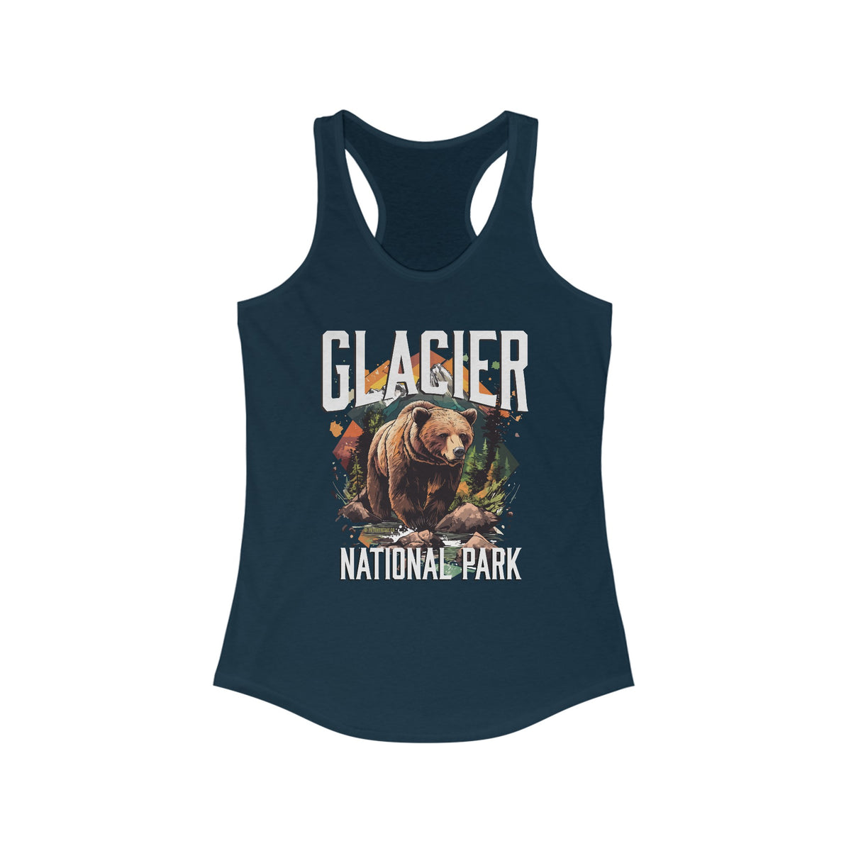 Glacier National Park Grizzly Women's Ideal Racerback Tank