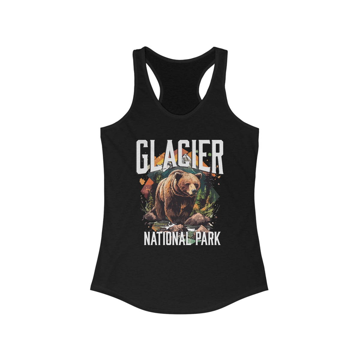 Glacier National Park Grizzly Women's Ideal Racerback Tank
