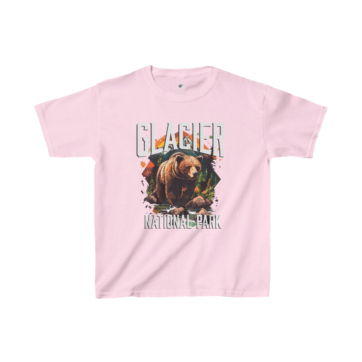 Glacier National Park Grizzly Kids Heavy Cotton Tee
