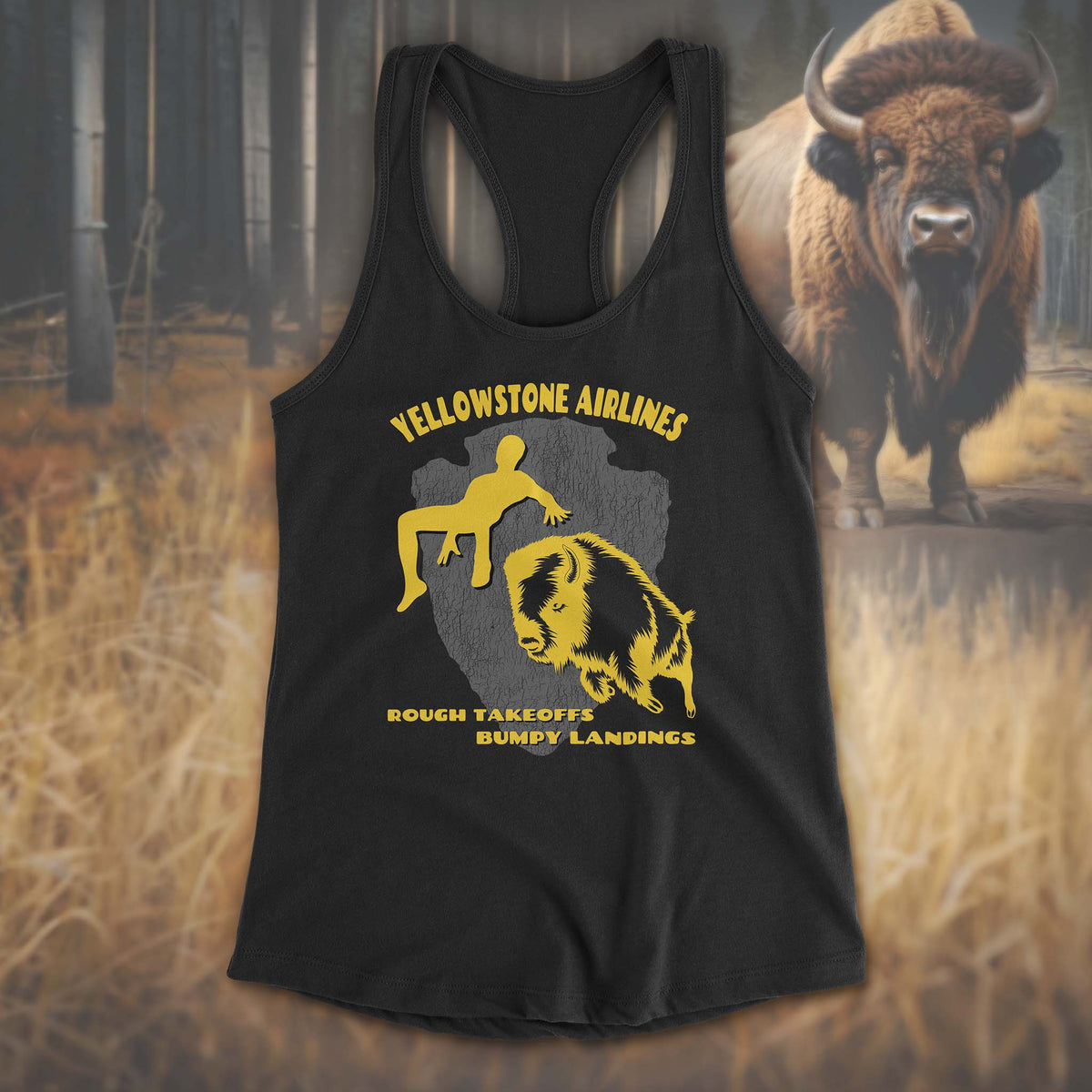 Yellowstone Airlines - Women's Racerback Tank