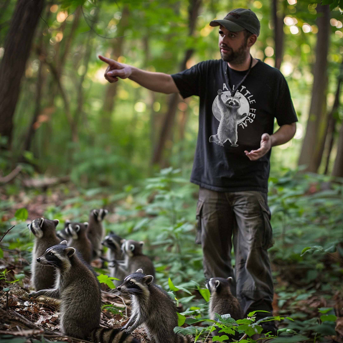 "A Little Feral" Raccoon T-Shirt