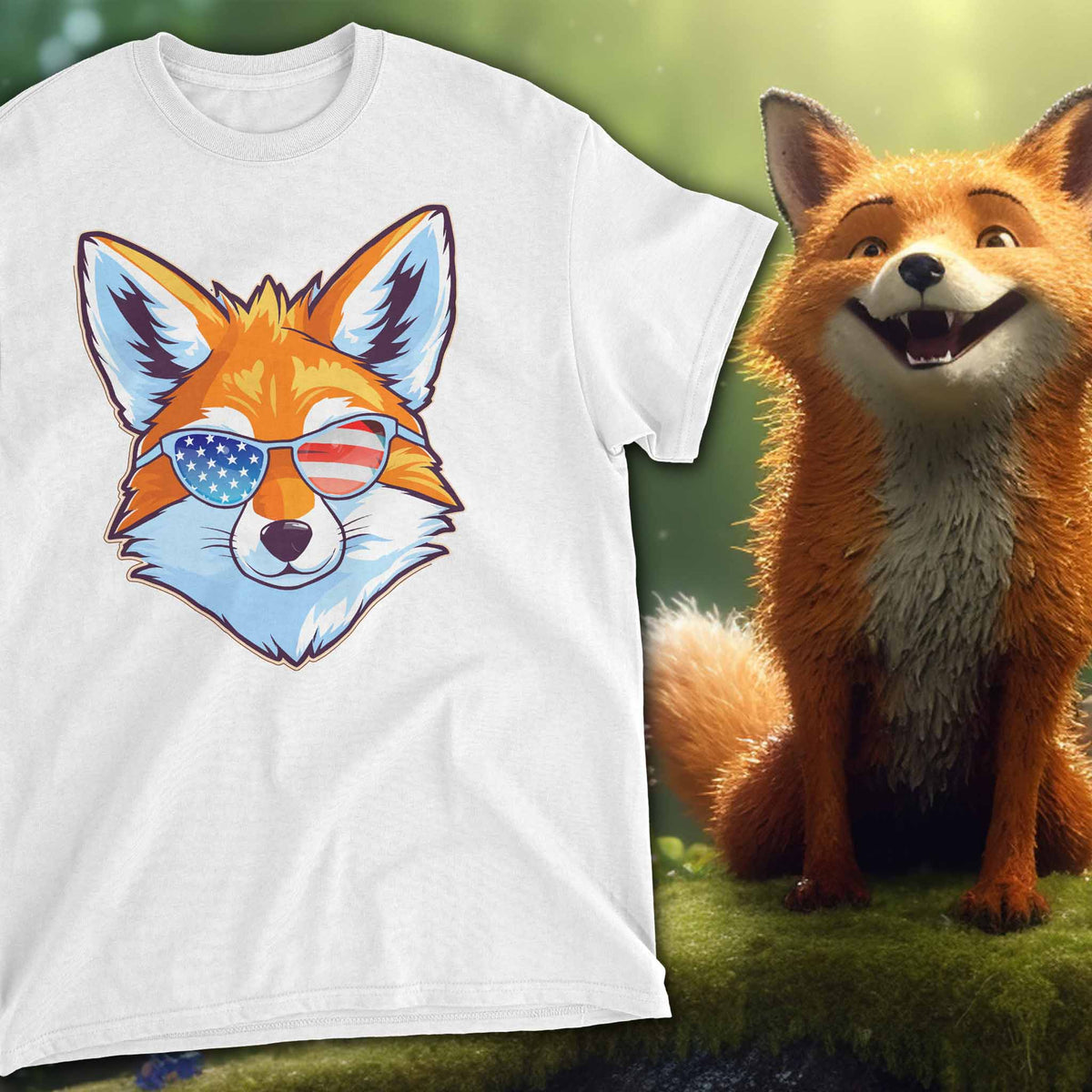 American Fox Youth T-Shirt - White