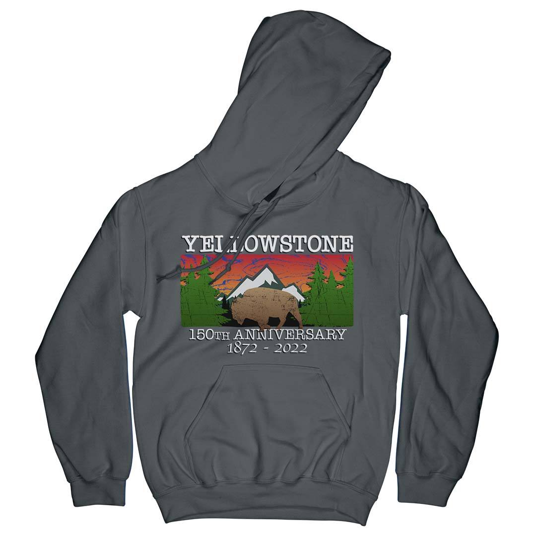 Yellowstone 150th Anniversary Hoodie Hoodie Printify Charcoal S 