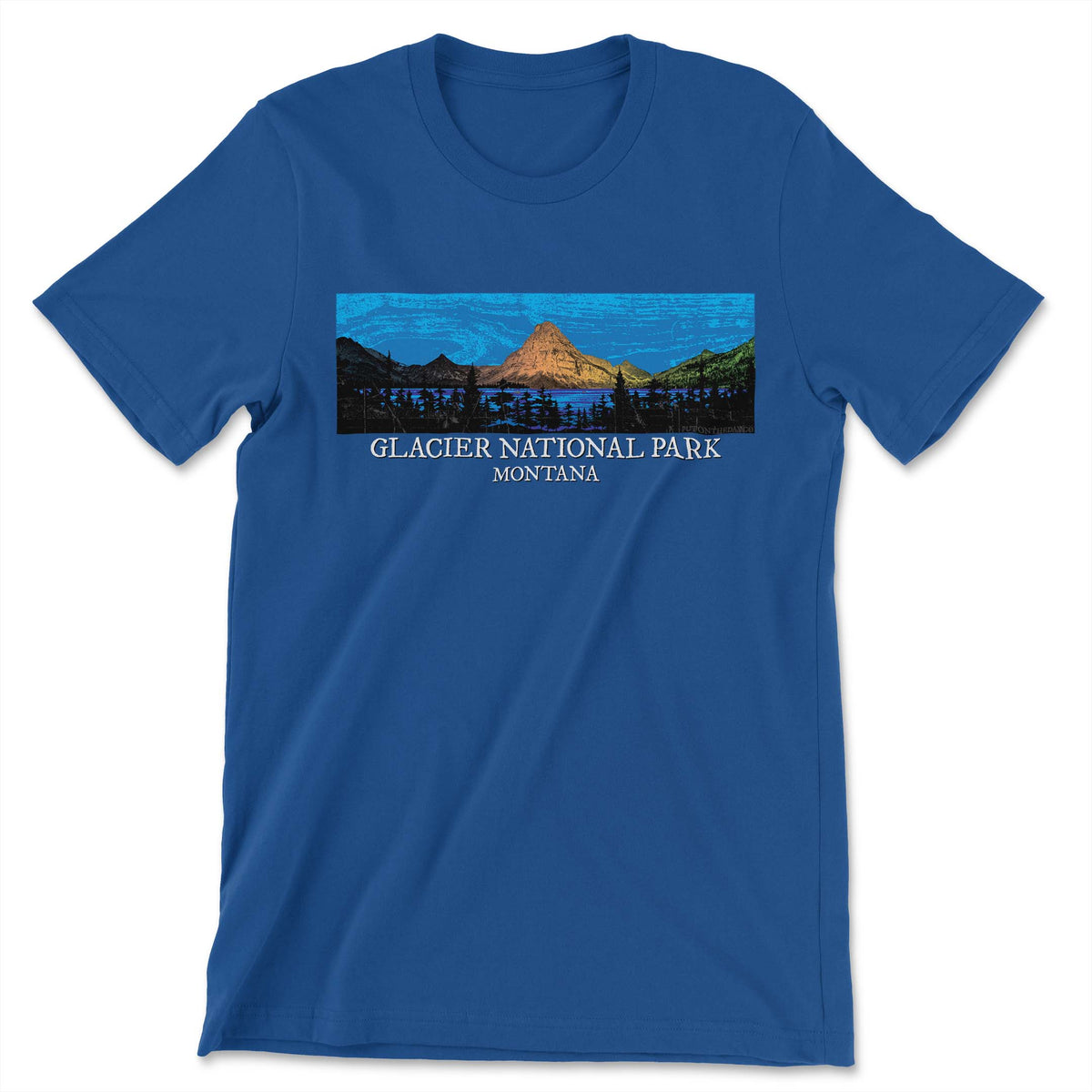 Glacier National Park T-Shirt T-Shirt Printify True Royal S 