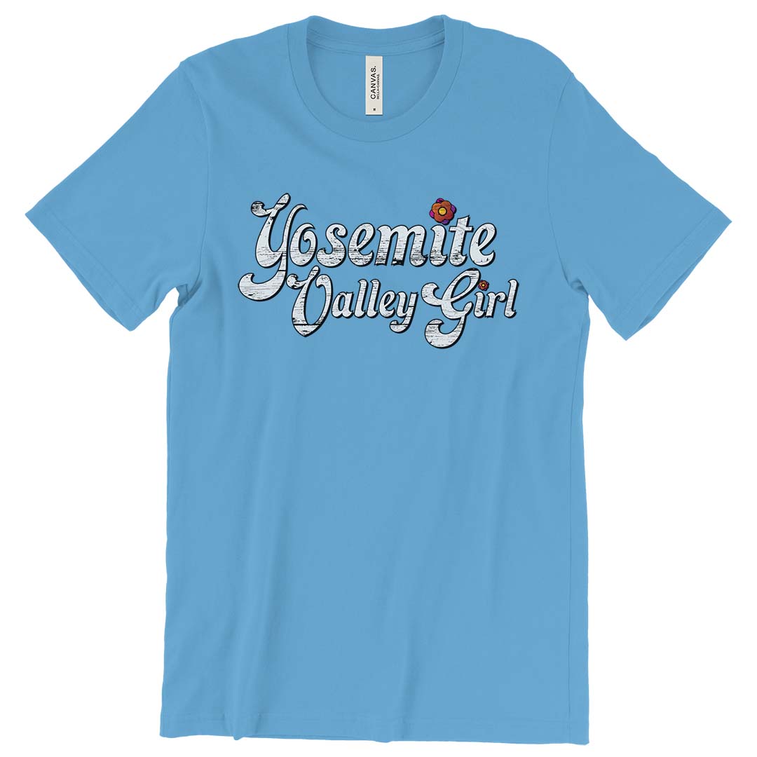 Yosemite Valley Girl T-Shirt Printify Aqua L 