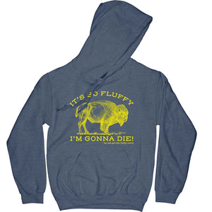 It's So Fluffy I'm Gonna Die Hoodie Hoodie Printify Heather Navy S 
