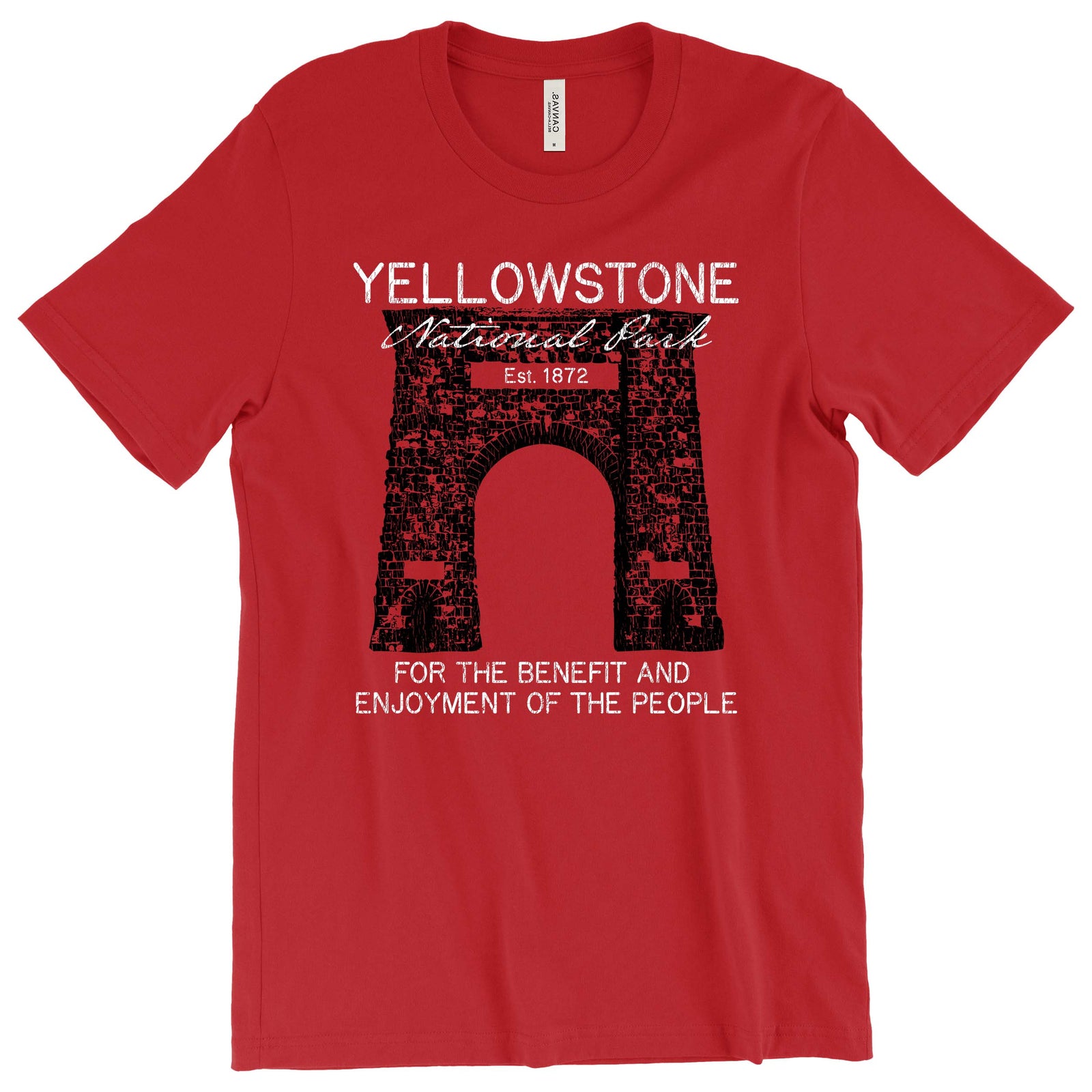 Yellowstone's Roosevelt Arch T-Shirt Printify Red L 